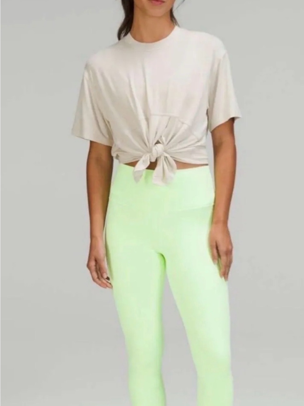 Lululemon Modal Silk Blend Tie Front Top ~cream~ Size 6 NWT $58 MSRP 🌟